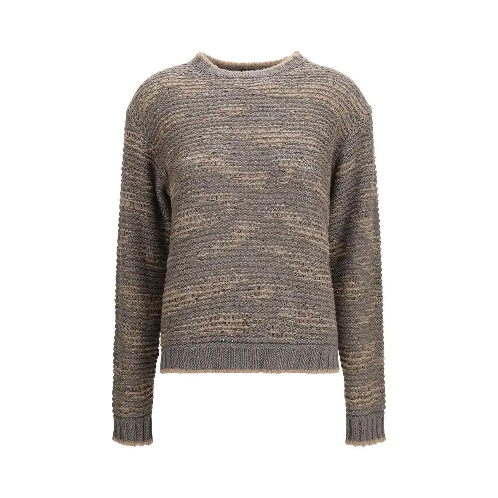 Fabiana Filippi Gray Wool Oves Aries Sweatshirt