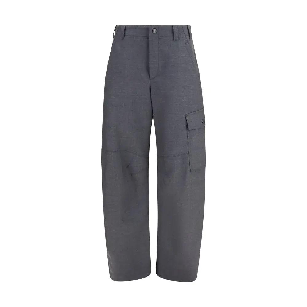 Brunello Cucinelli Brunello Cucinelli Gray Wool Oves Aries Cargo Pants