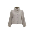 Brunello Cucinelli White Wool Oves Aries Coat