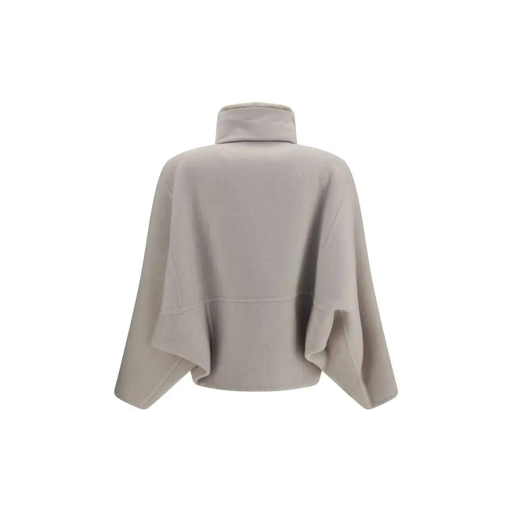 Brunello Cucinelli White Wool Oves Aries Coat