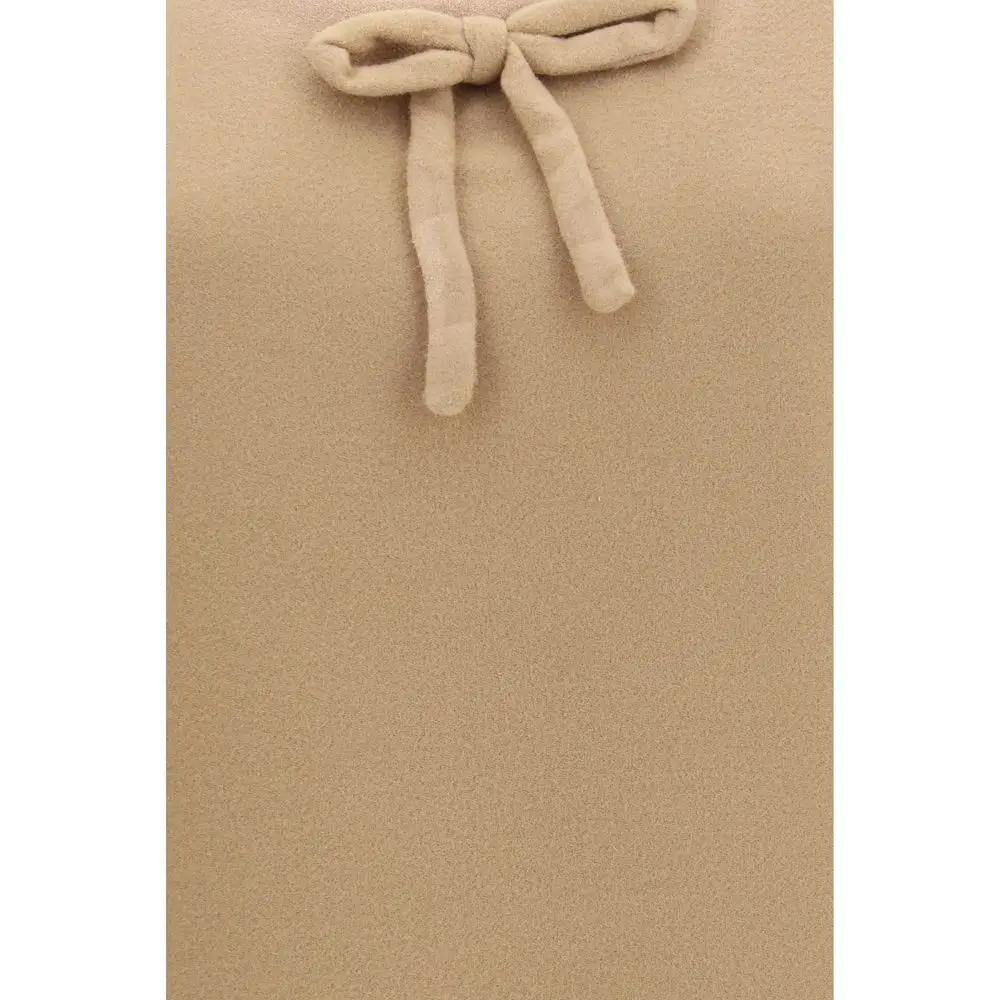 Miu Miu Beige Wool Oves Aries Casual Dress
