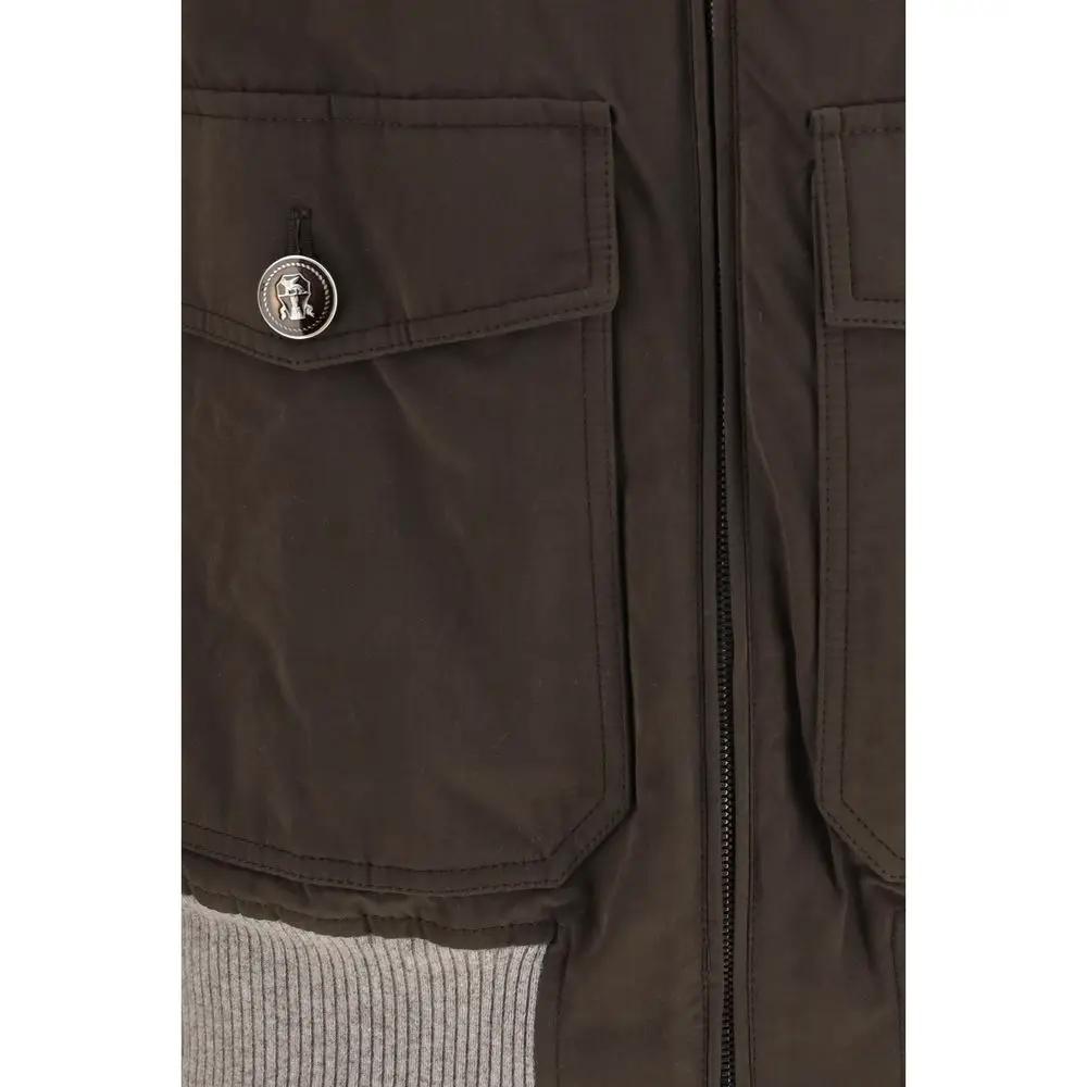 Brunello Cucinelli Brown Cotton Bomber