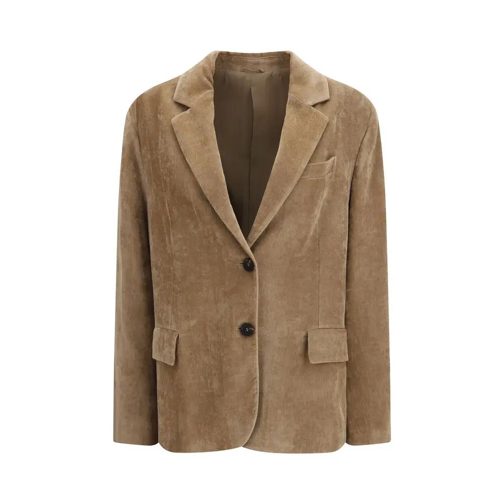 Brunello Cucinelli Brunello Cucinelli Beige Viscose Full-Length Jacket