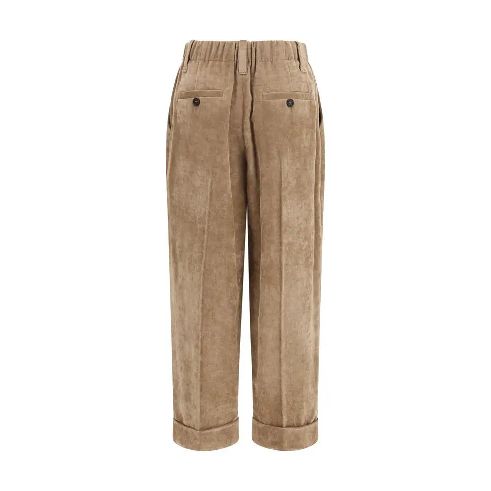 Brunello Cucinelli Brunello Cucinelli Brown Viscose Casual Pants