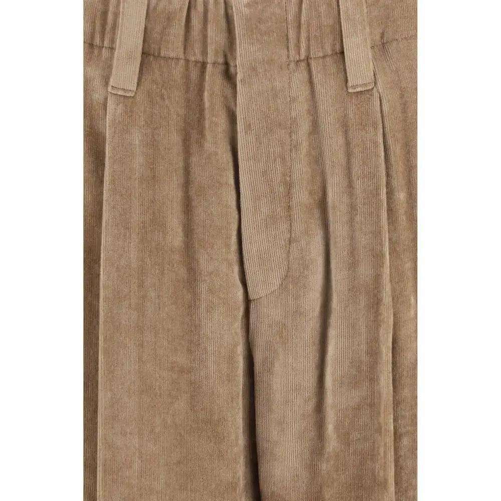 Brunello Cucinelli Brown Viscose Casual Pants