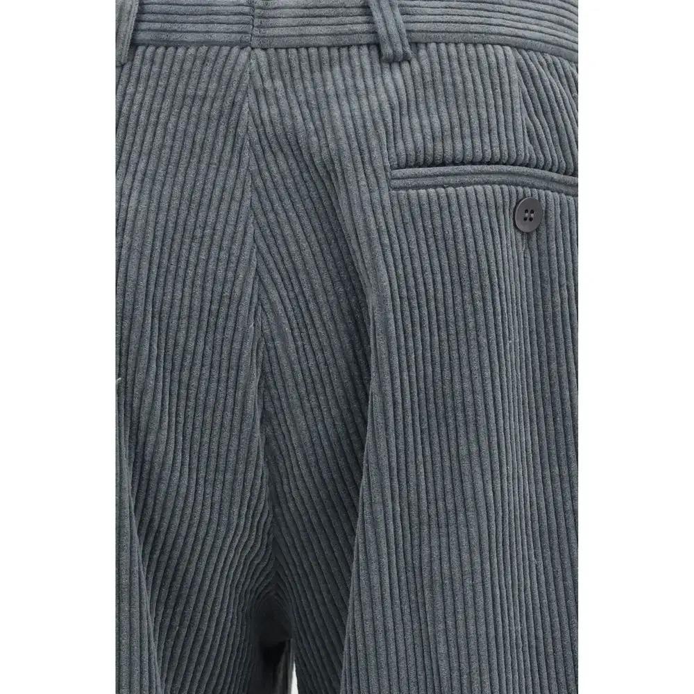Magliano Gray Cotton Casual Pants