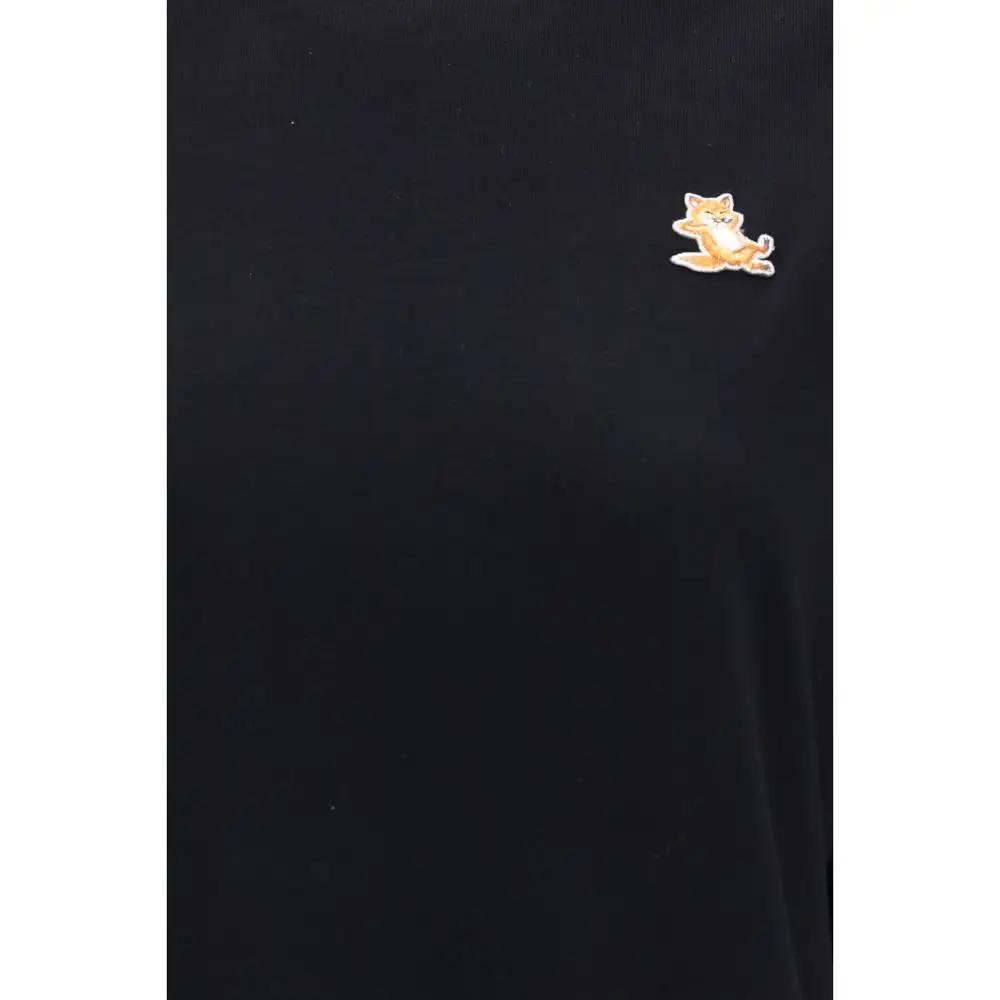 Maison Kitsuné Maison Kitsuné Black Cotton T-Shirt