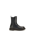 Brunello Cucinelli Black Calf Leather Bos Taurus Chelsea Boots