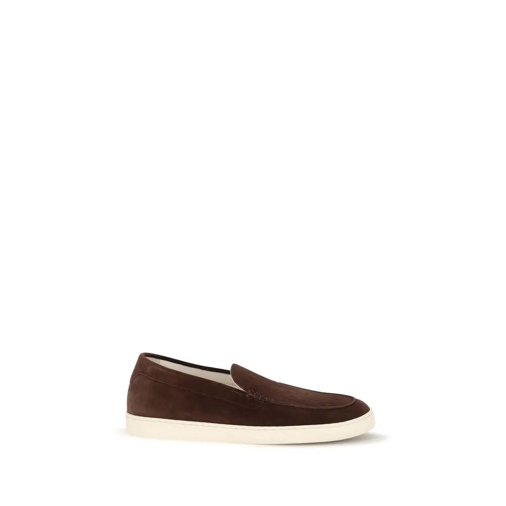 Brunello Cucinelli Brunello Cucinelli Bordeaux Calf Leather Bos Taurus Slip-On Loafers