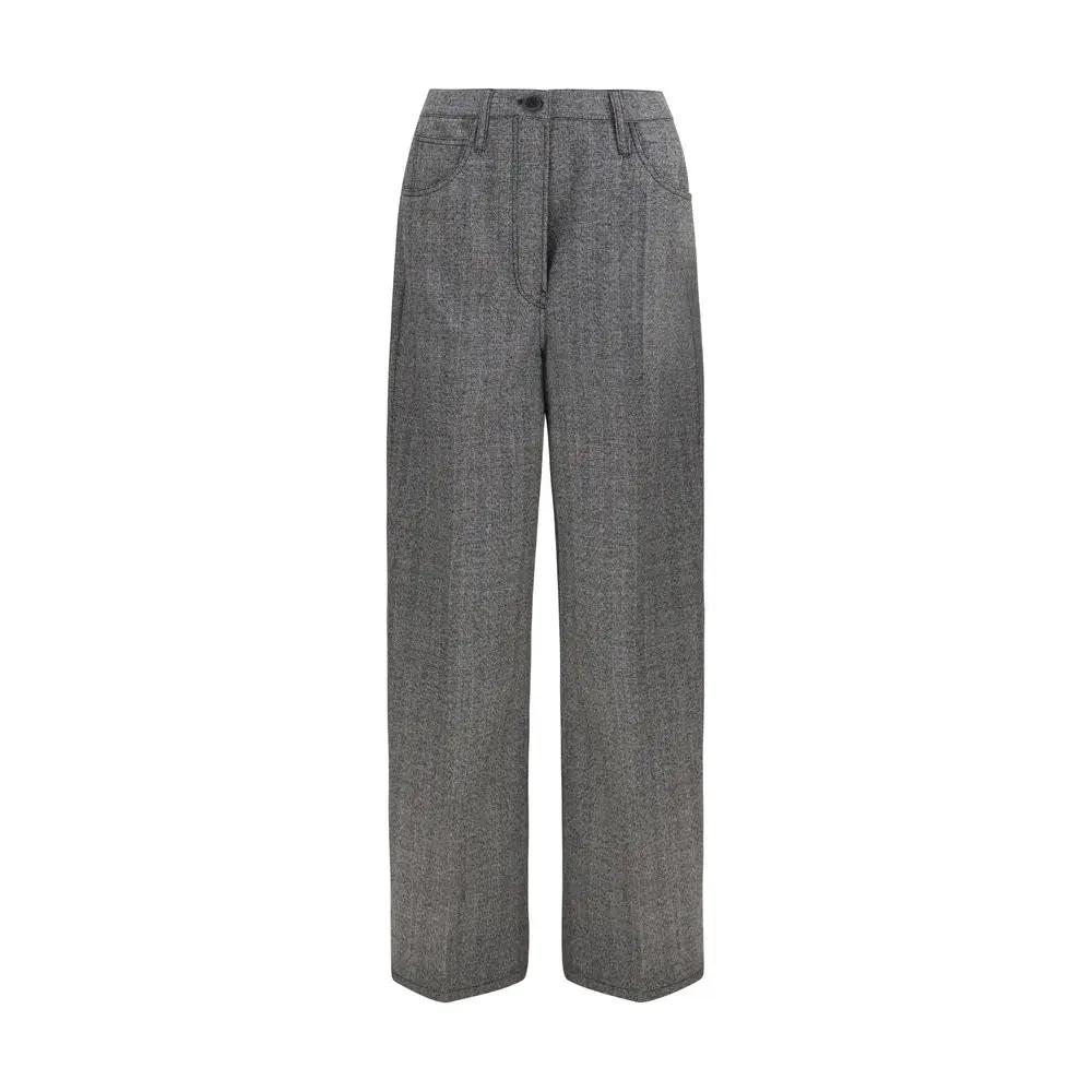Prada Gray Wool Oves Aries Casual Pants