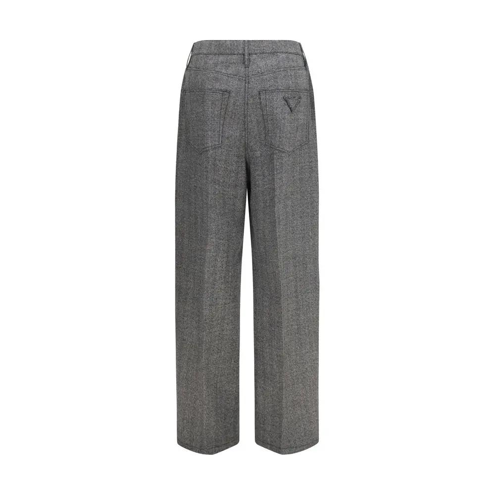 Prada Gray Wool Oves Aries Casual Pants