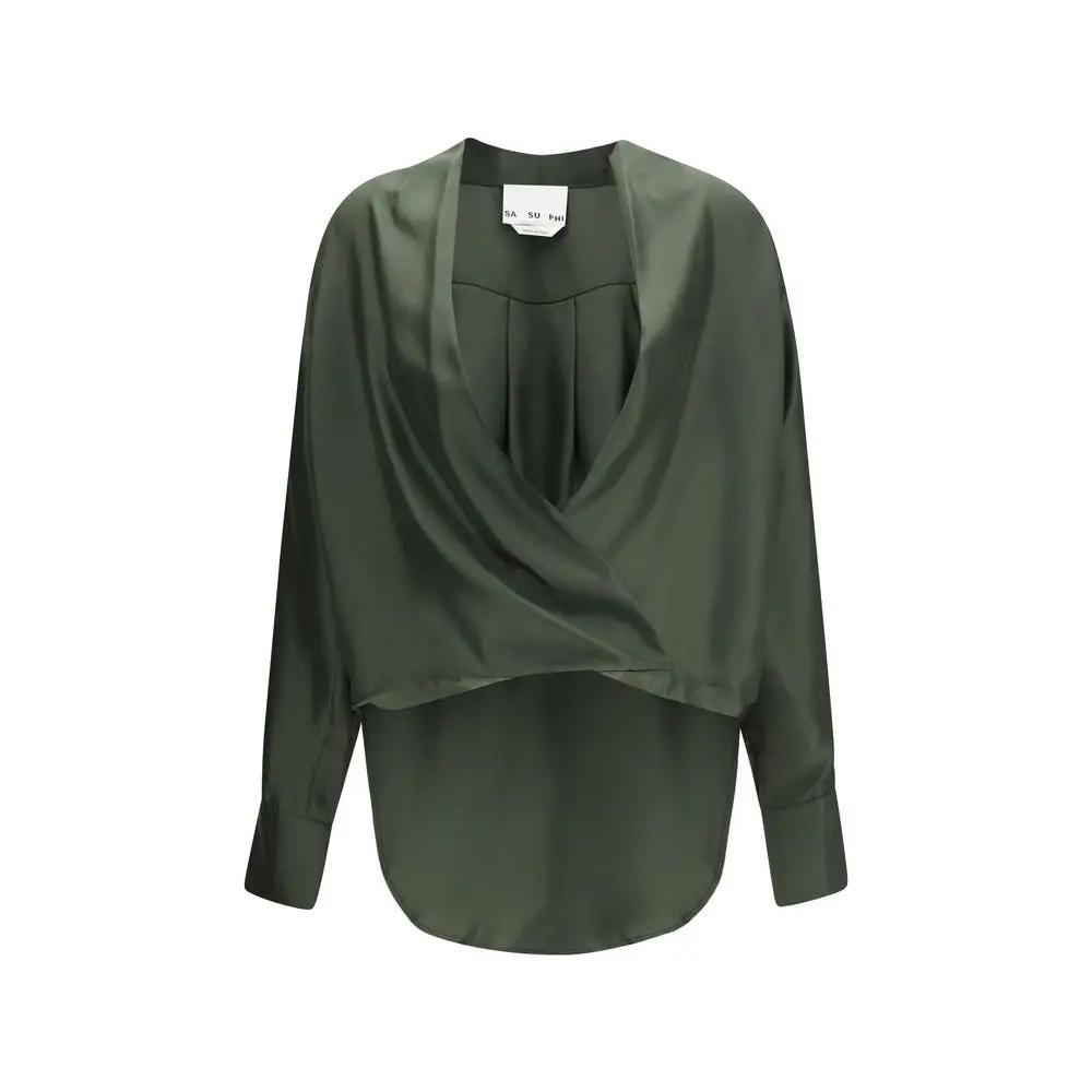 SA SU PHI SA SU PHI Bicolor Silk Blouse