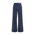 SA SU PHI SA SU PHI Blue Cotton Flared Jeans