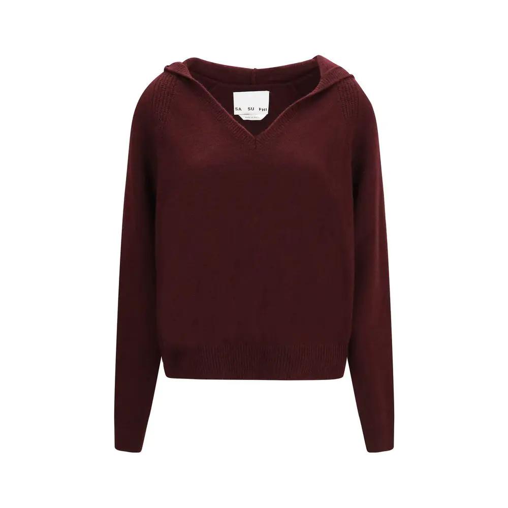 SA SU PHI SA SU PHI Bordeaux Cashmere Hoodie