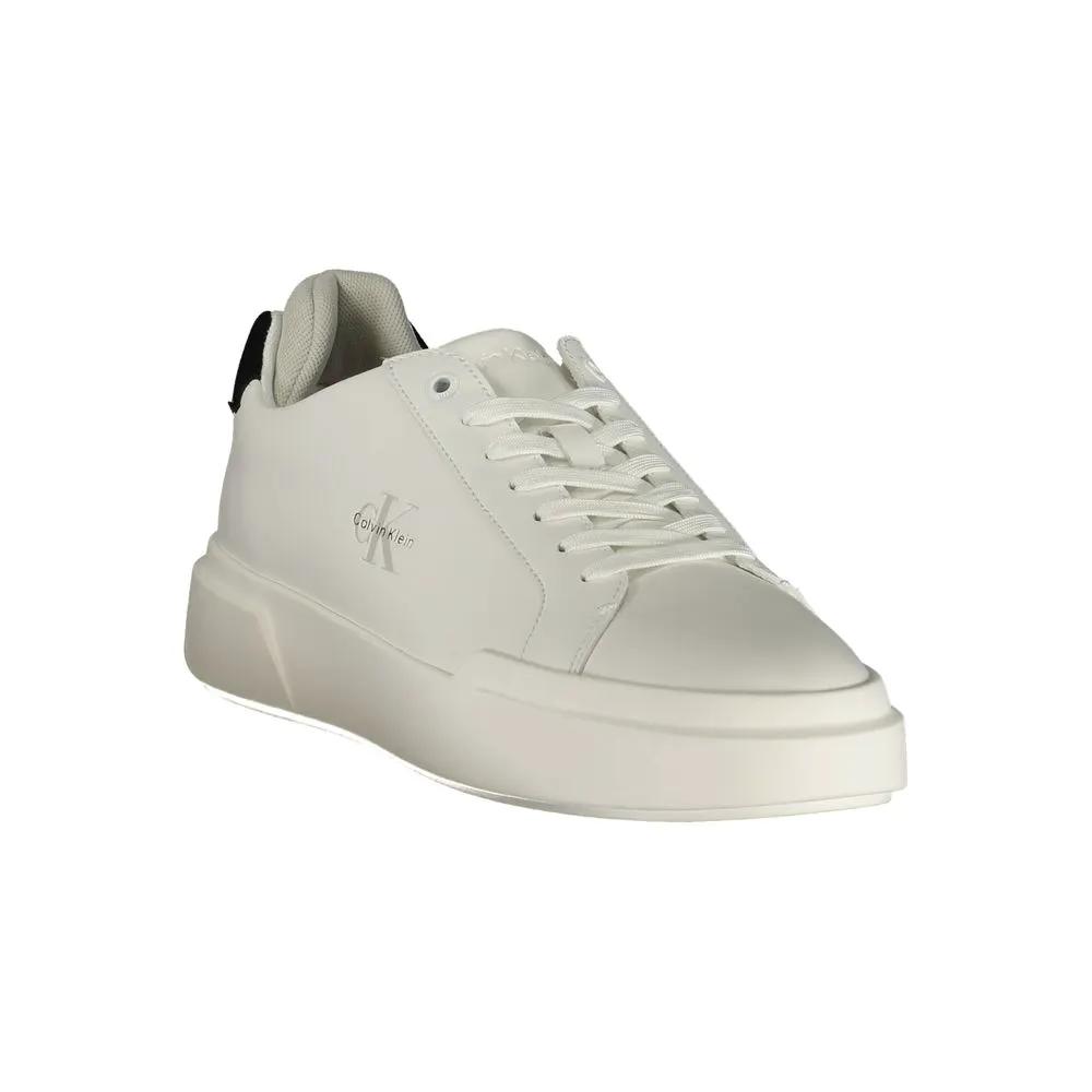 Calvin Klein Calvin Klein White Polyurethane Men Sneaker