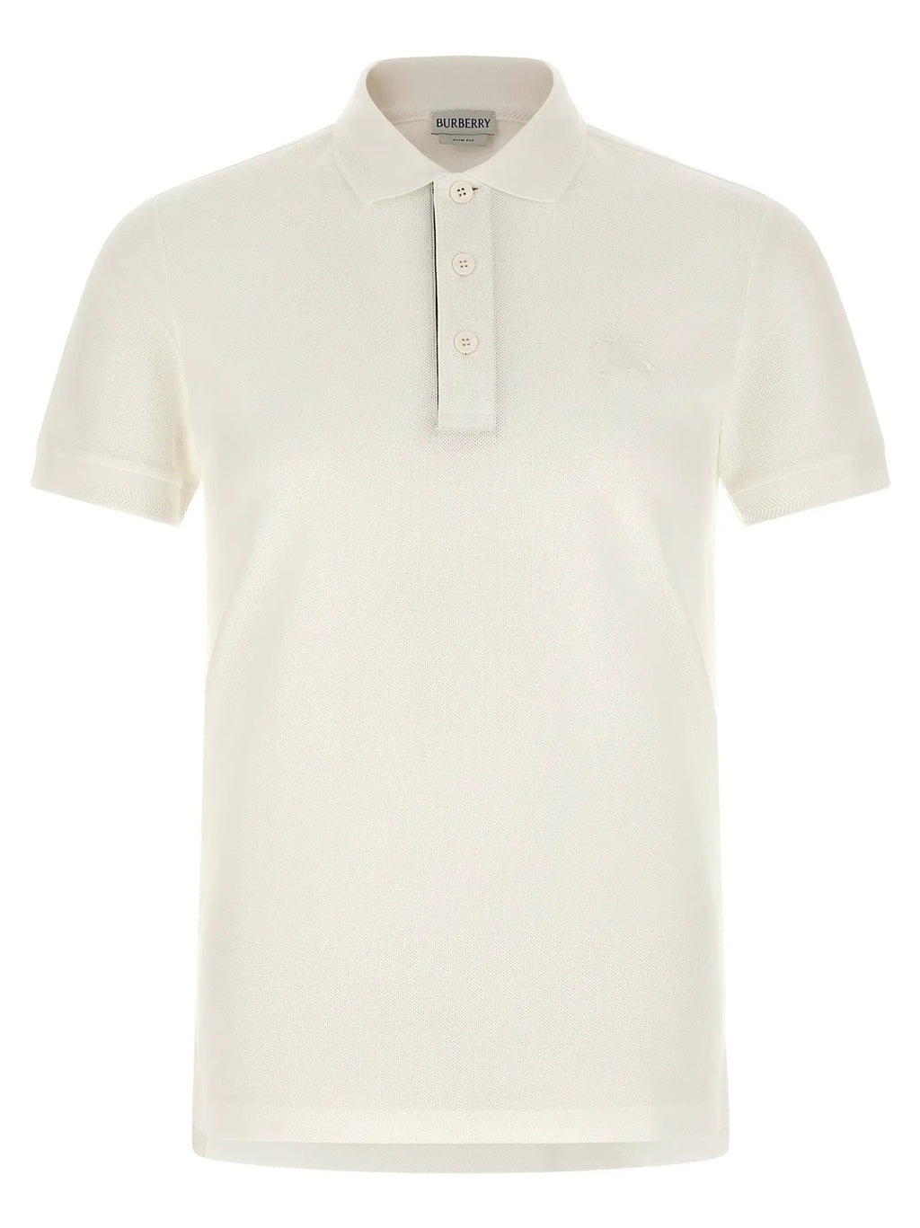 Burberry White Cotton Polo Shirt