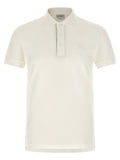 Burberry White Cotton Polo Shirt