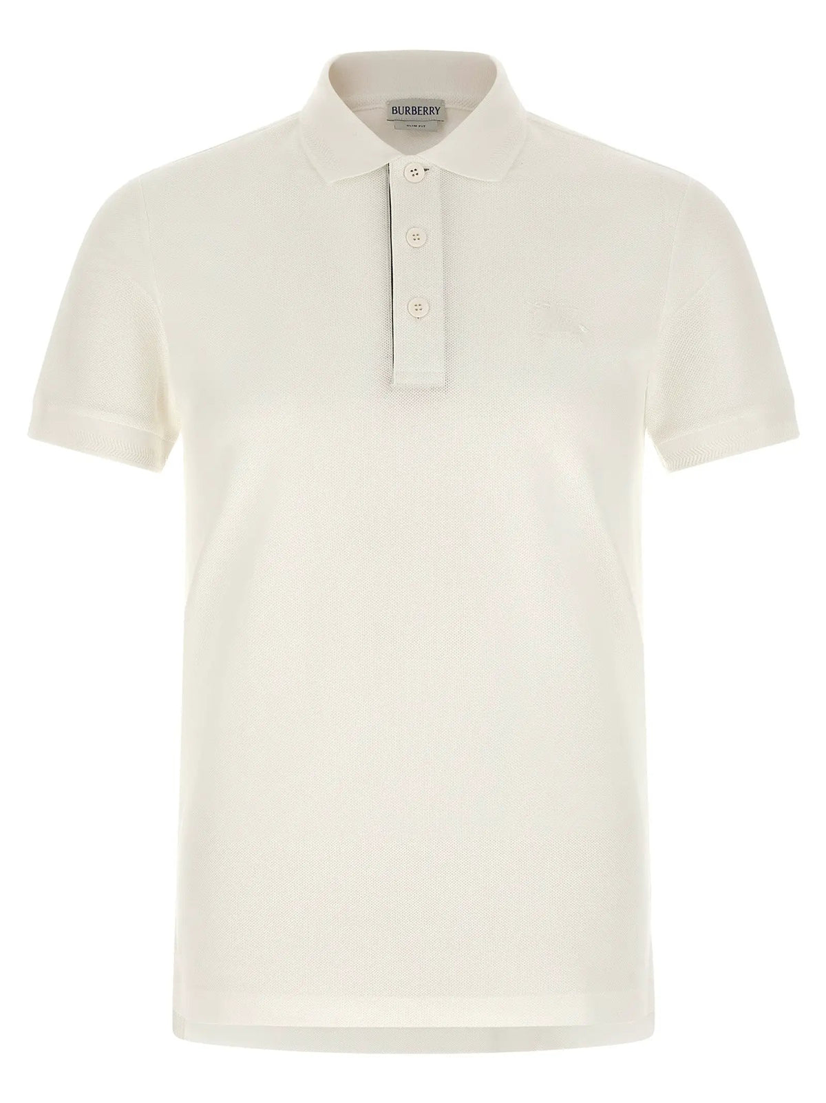 Burberry White Cotton Polo Shirt