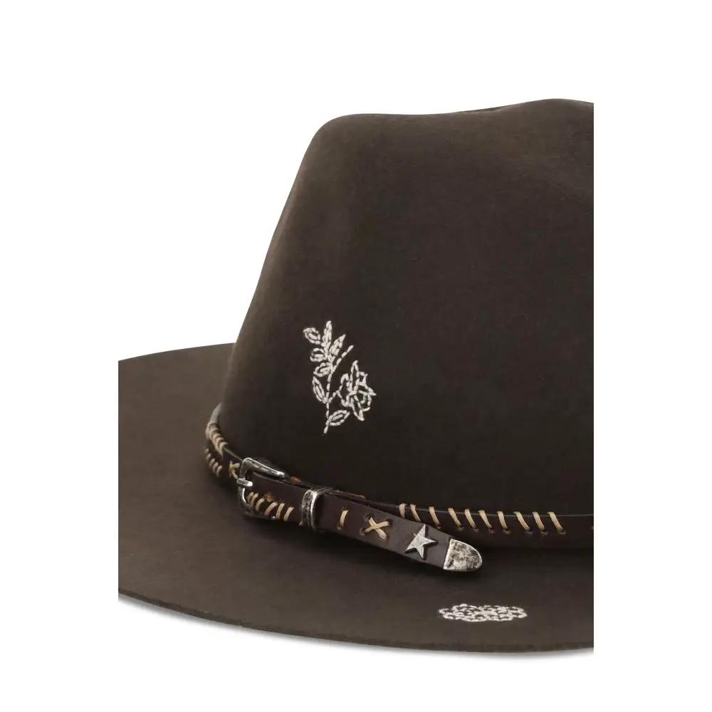 Golden Goose Brown Wool Oves Aries Fedora