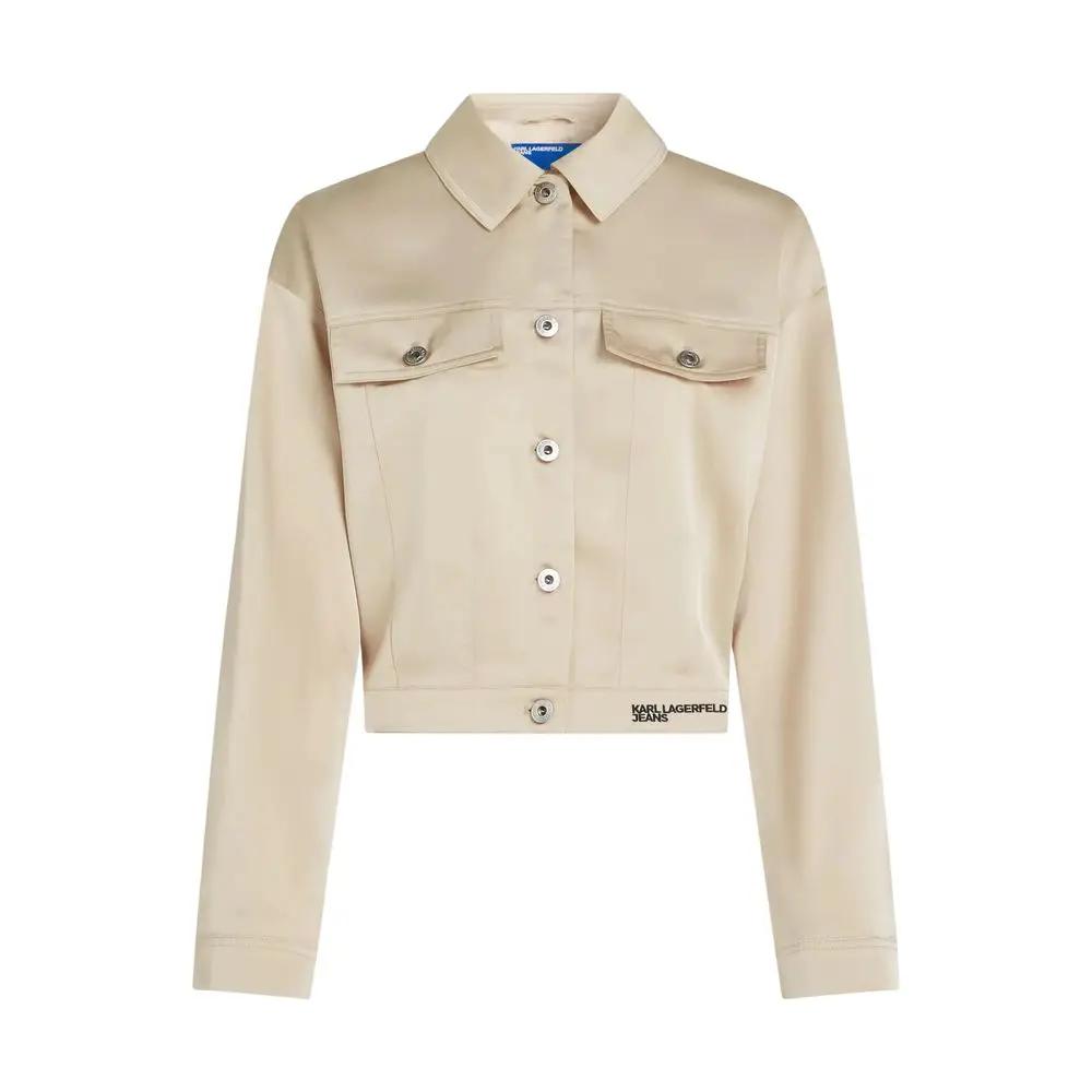 Karl Lagerfeld Karl Lagerfeld Beige Polyester Full-Length Jacket