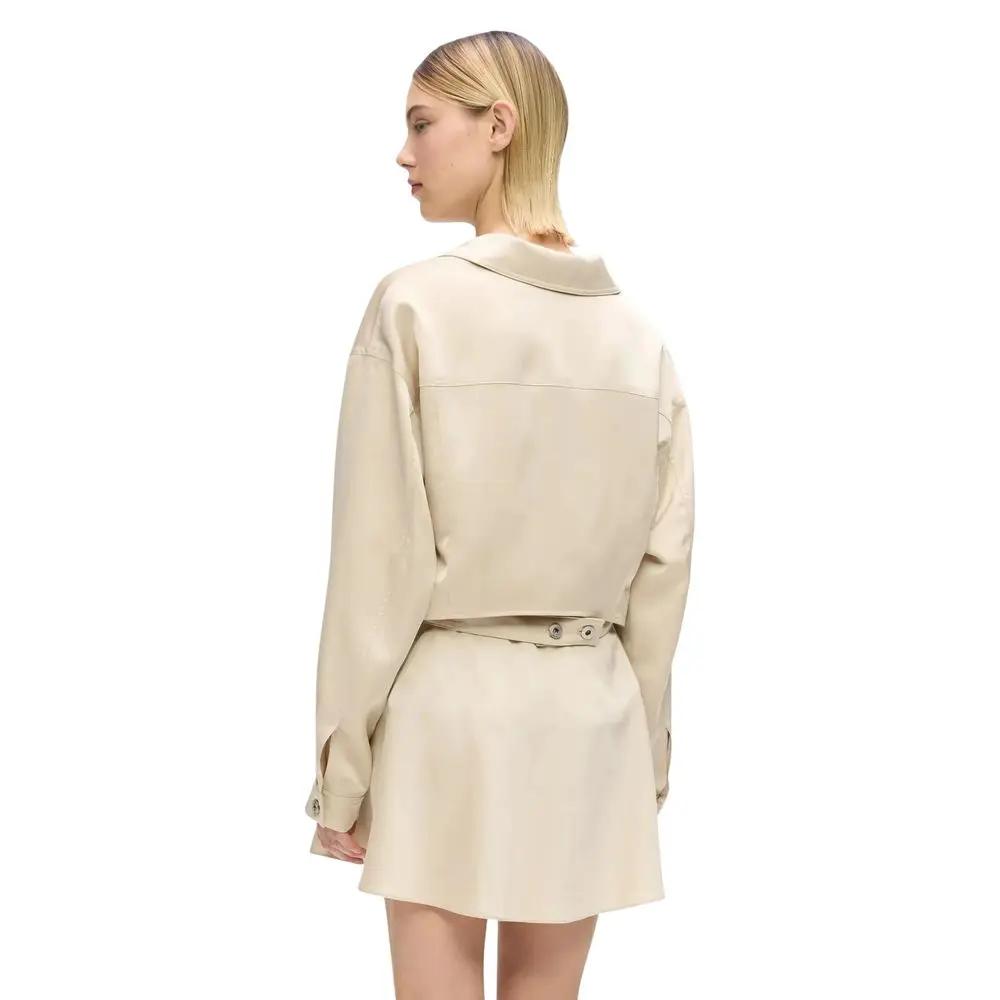 Karl Lagerfeld Karl Lagerfeld Beige Polyester Full-Length Jacket