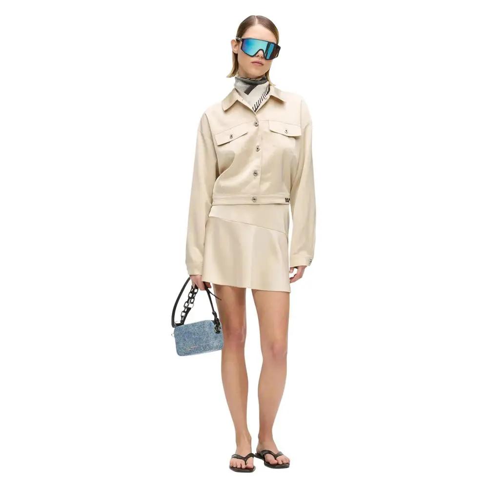 Karl Lagerfeld Karl Lagerfeld Beige Polyester Full-Length Jacket