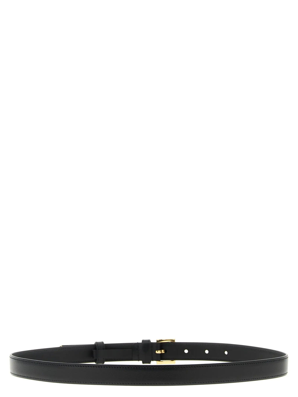 Ceinture classique en veau noir Prada