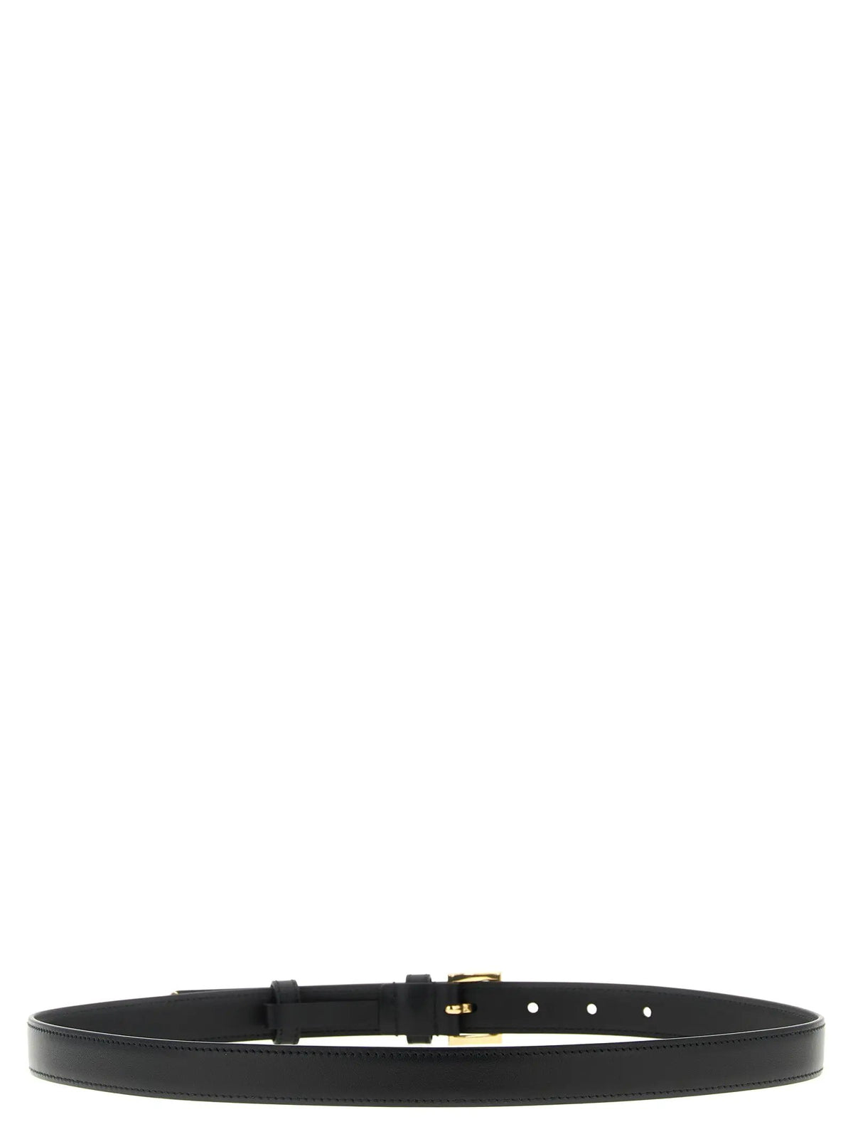 Ceinture classique en veau noir Prada