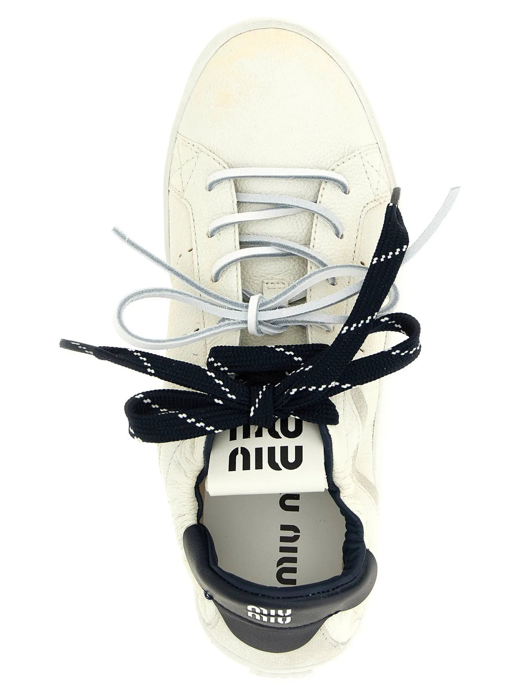 Miu Miu Blue Calfskin Sneakers