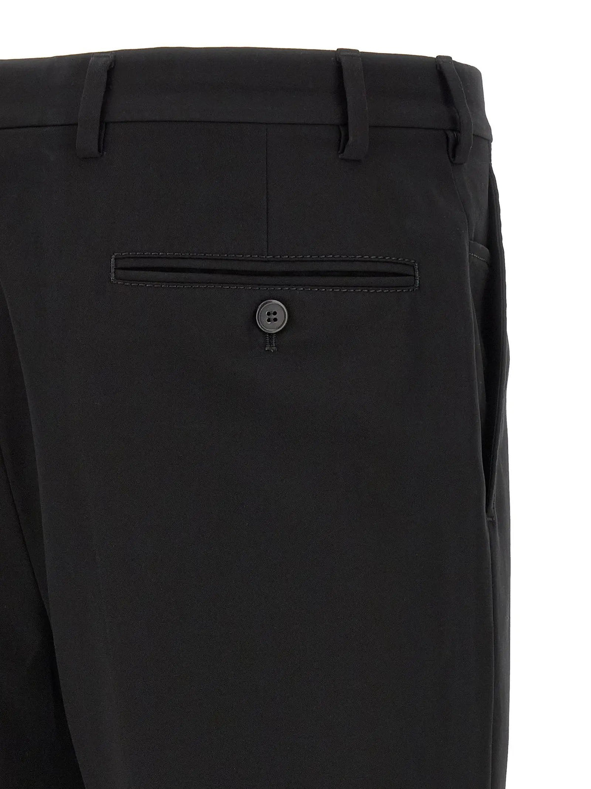 Prada Black Cotton Casual Pants