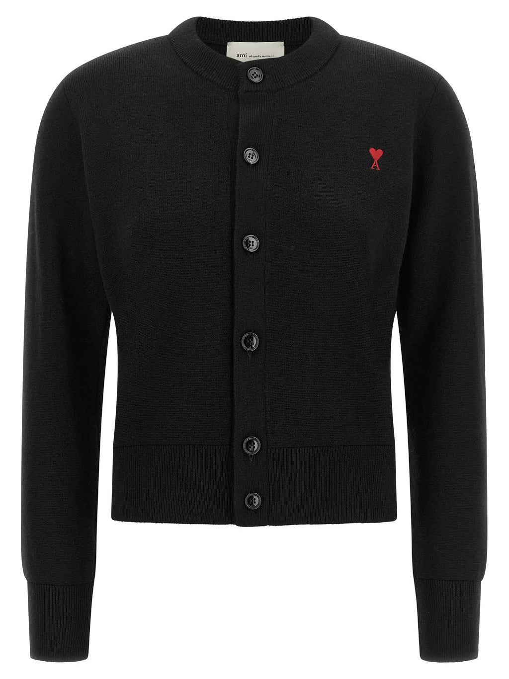 Ami Paris Black Wool Cardigan