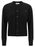 Ami Paris Black Wool Cardigan