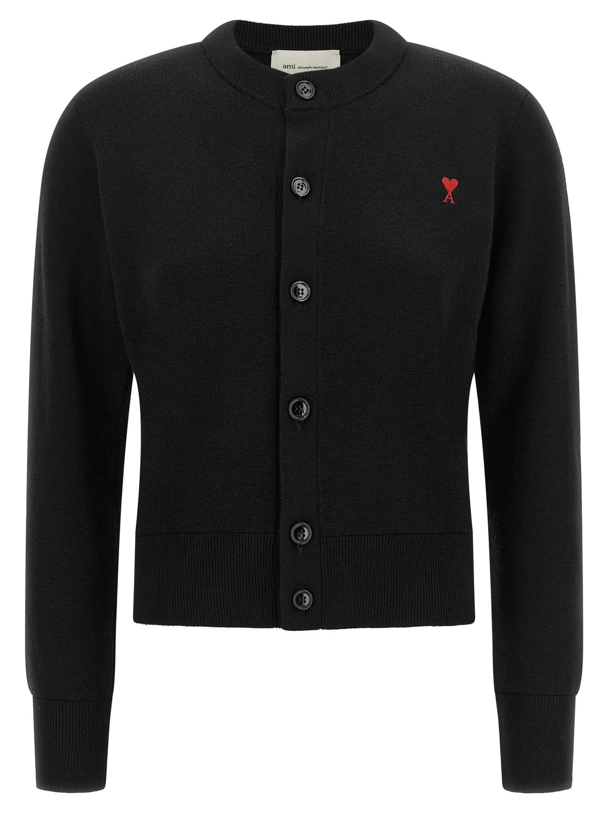 Ami Paris Black Wool Cardigan
