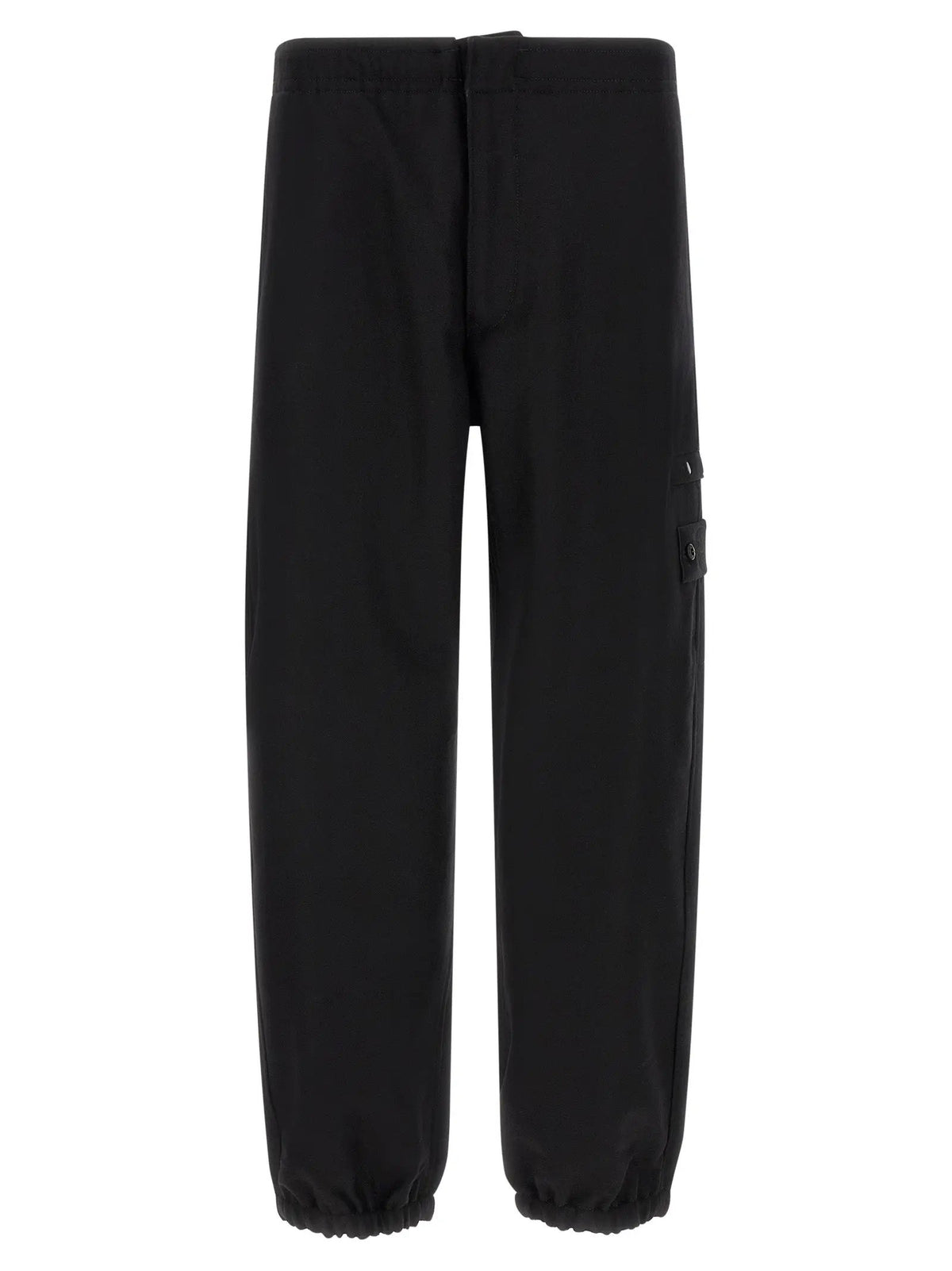 Stone Island Black Virgin Wool Cargo Pants