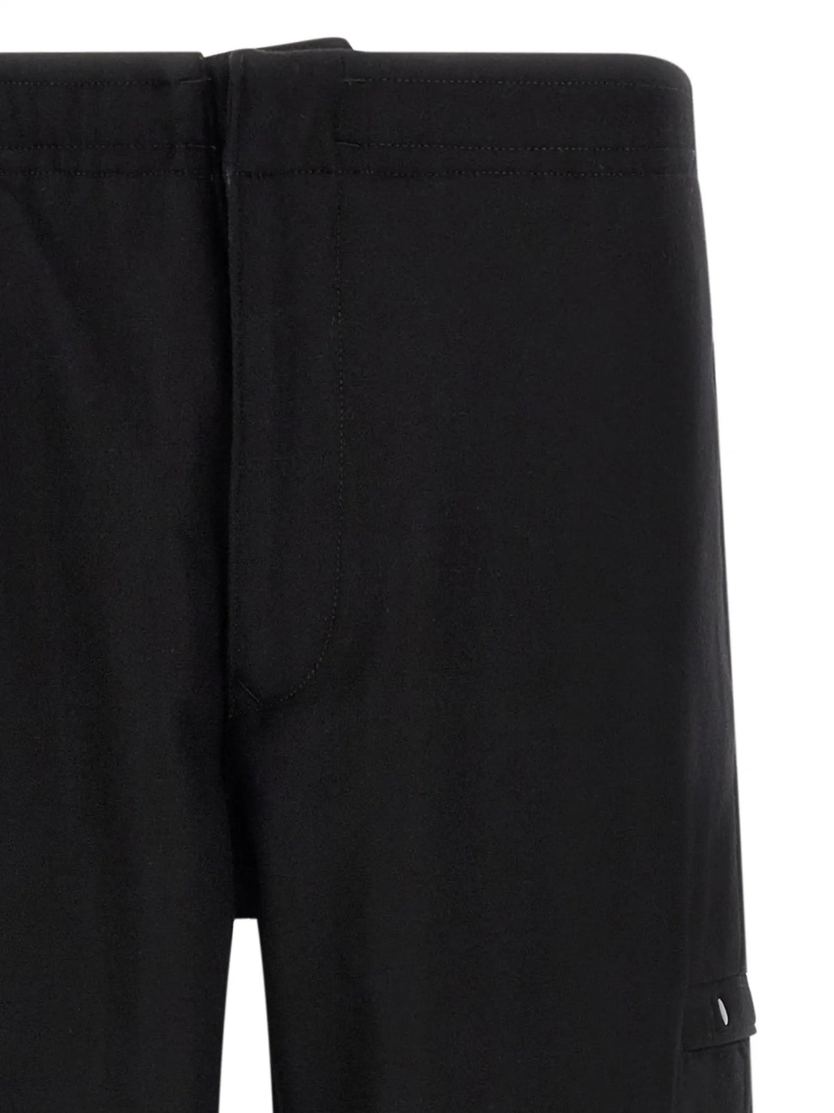 Stone Island Black Virgin Wool Cargo Pants