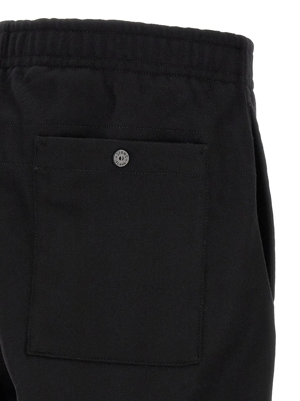 Stone Island Black Virgin Wool Cargo Pants