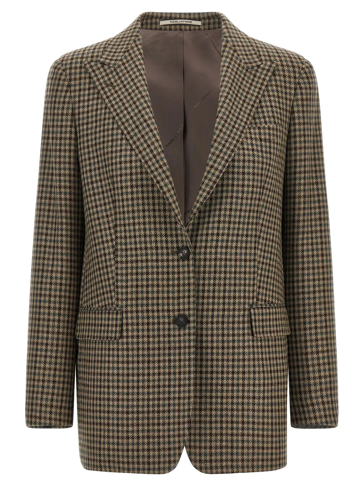 Blazer Tagliatore en laine vierge marron