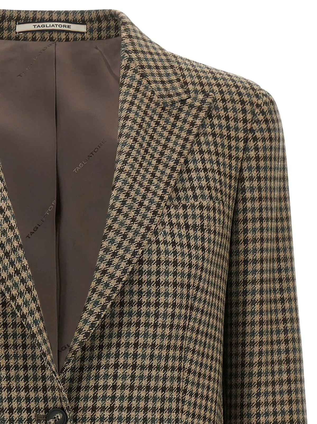 Blazer Tagliatore en laine vierge marron