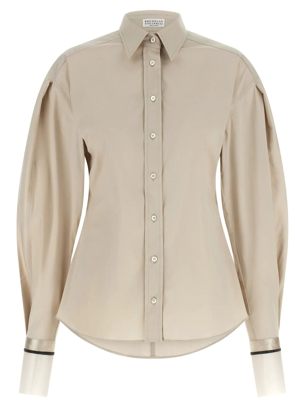 Brunello Cucinelli Beige Cotton Blouse