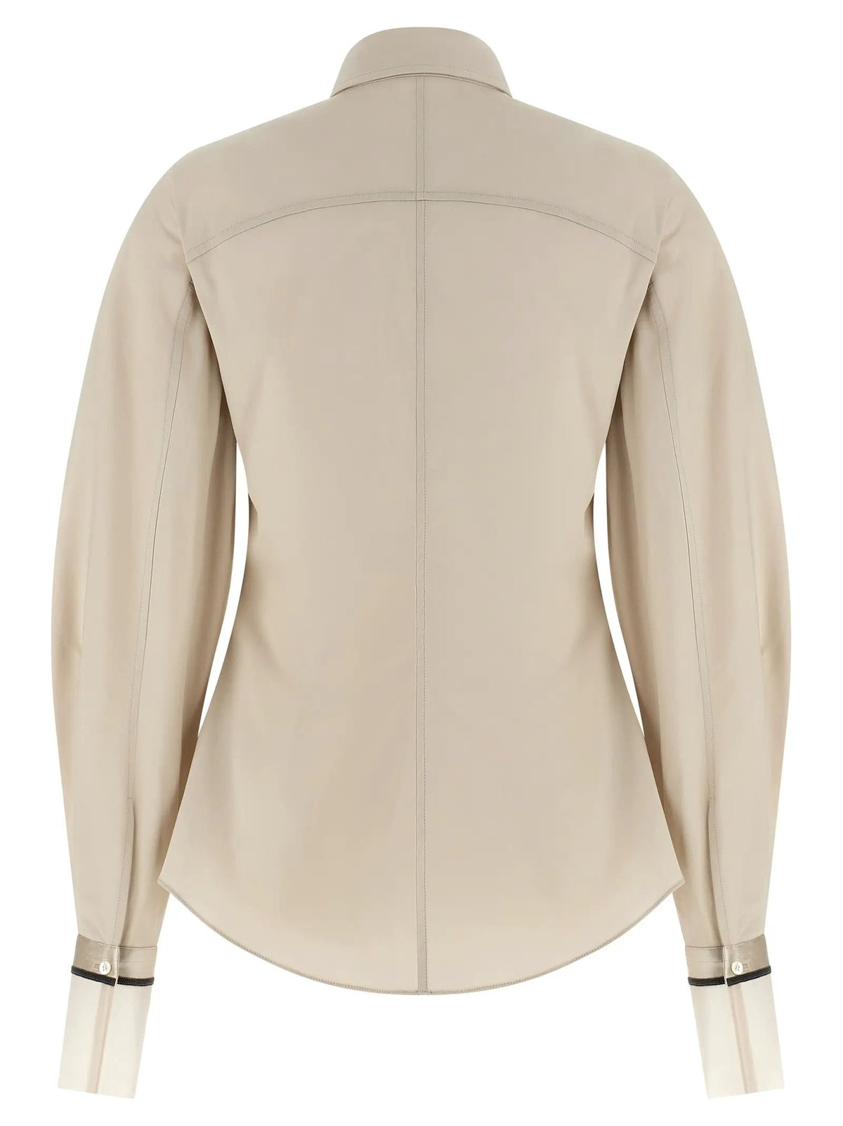 Brunello Cucinelli Beige Cotton Blouse
