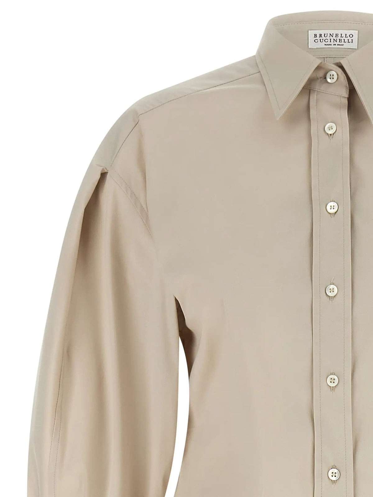 Brunello Cucinelli Beige Cotton Blouse
