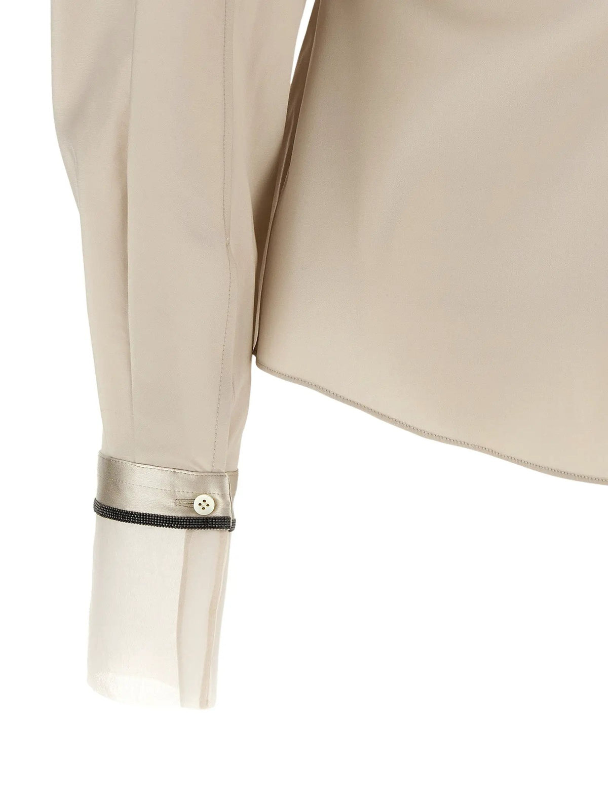 Brunello Cucinelli Beige Cotton Blouse