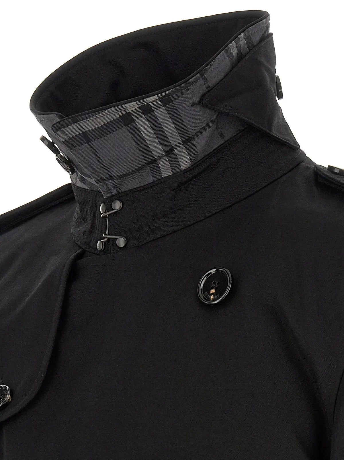 Burberry Black Cotton Coat