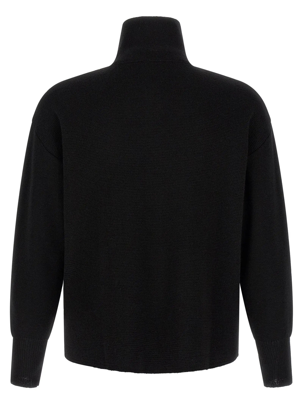 MA'RY'YA Black Virgin Wool Cardigan
