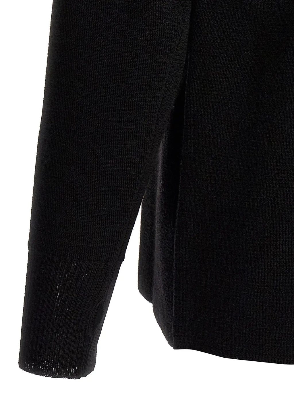 MA'RY'YA Black Virgin Wool Cardigan