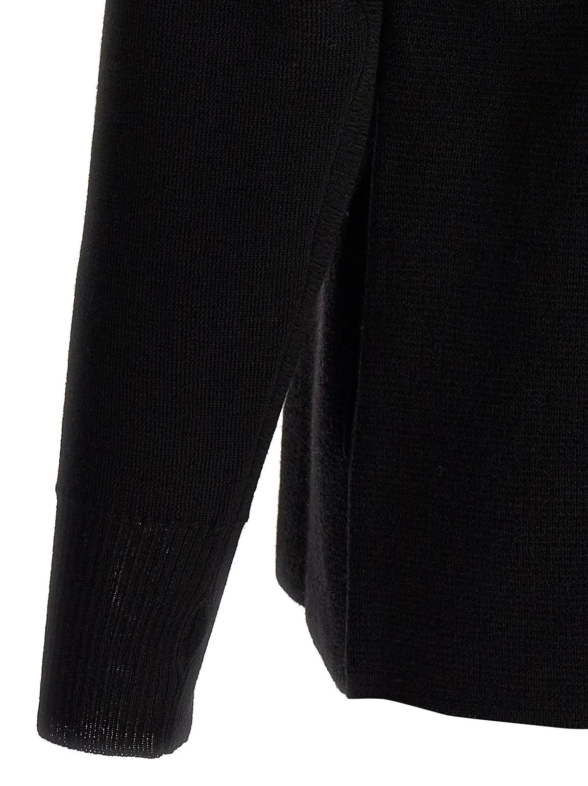 MA'RY'YA Black Virgin Wool Cardigan