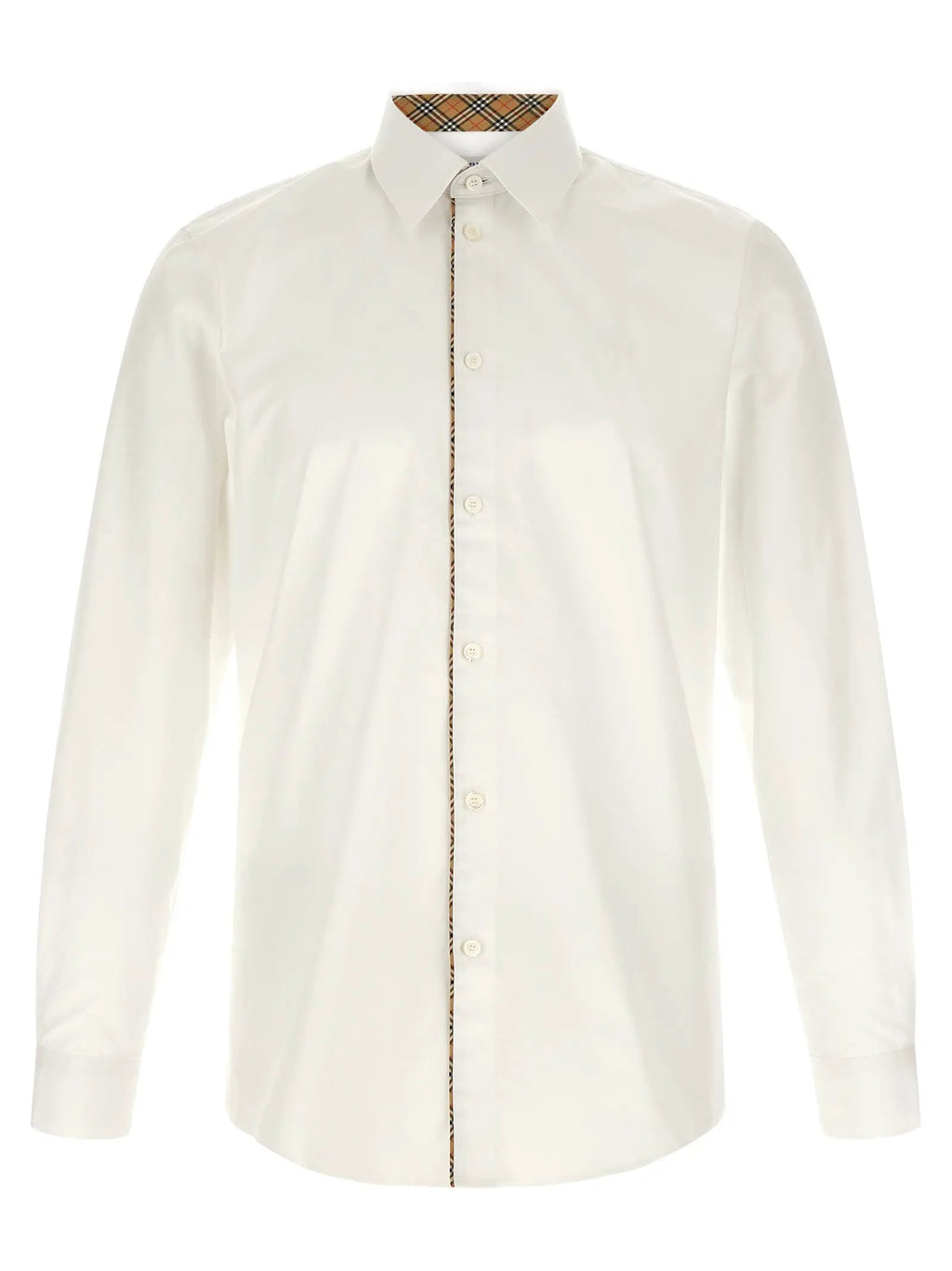 Burberry White Cotton Blouse