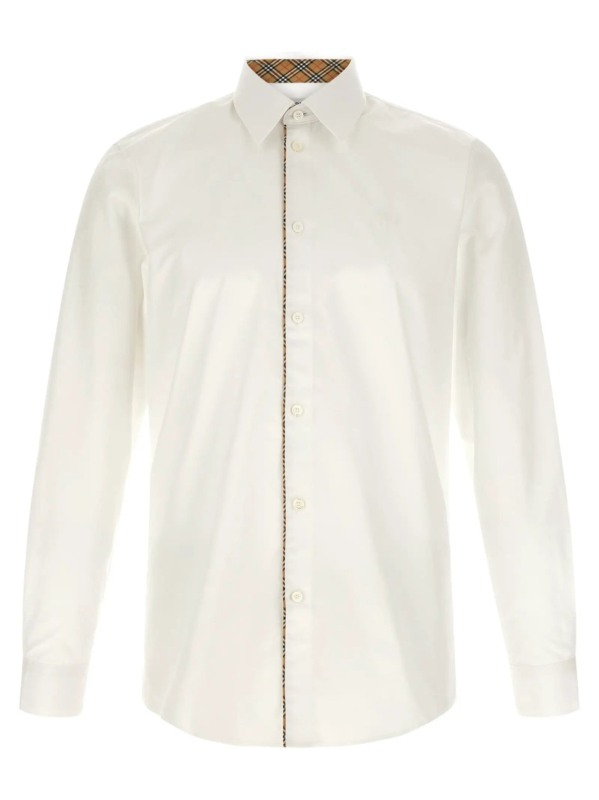 Burberry White Cotton Blouse