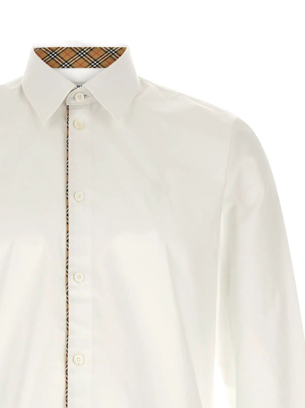 Burberry White Cotton Blouse