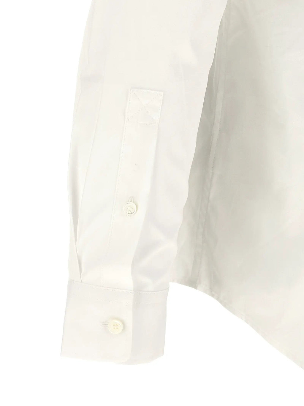 Burberry White Cotton Blouse